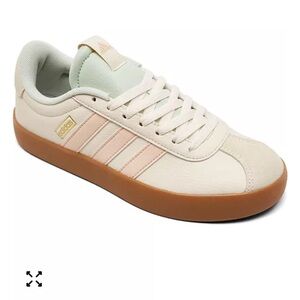 adidas Women's White and Tan Sneakers